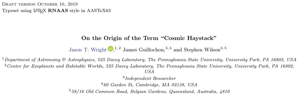 Figure from On the Origin of the Term “Cosmic Haystack”